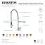 Robinet de cuisine monocommande à 1 trou à fixation sur comptoir Kingston Brass Continental-33092159