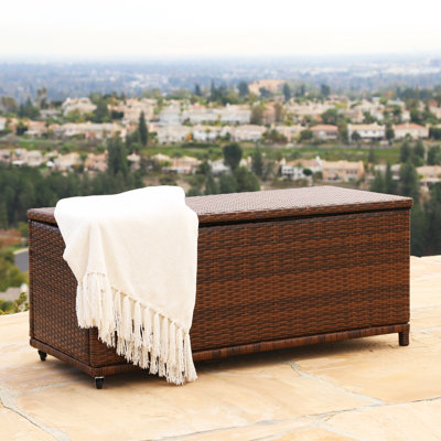 Caris Wicker Outdoor Ottoman