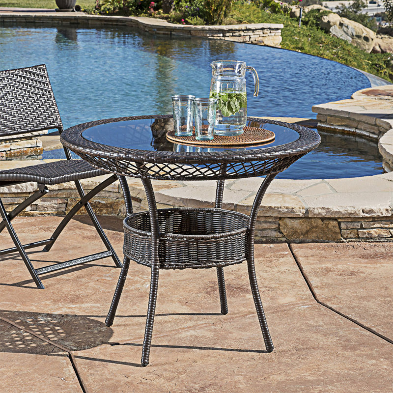 Outdoor Glass Top Table