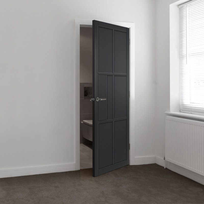 Black Civic Internal Door Prefinished, 198.1 cm H x 61 cm W x 3.5 cm D