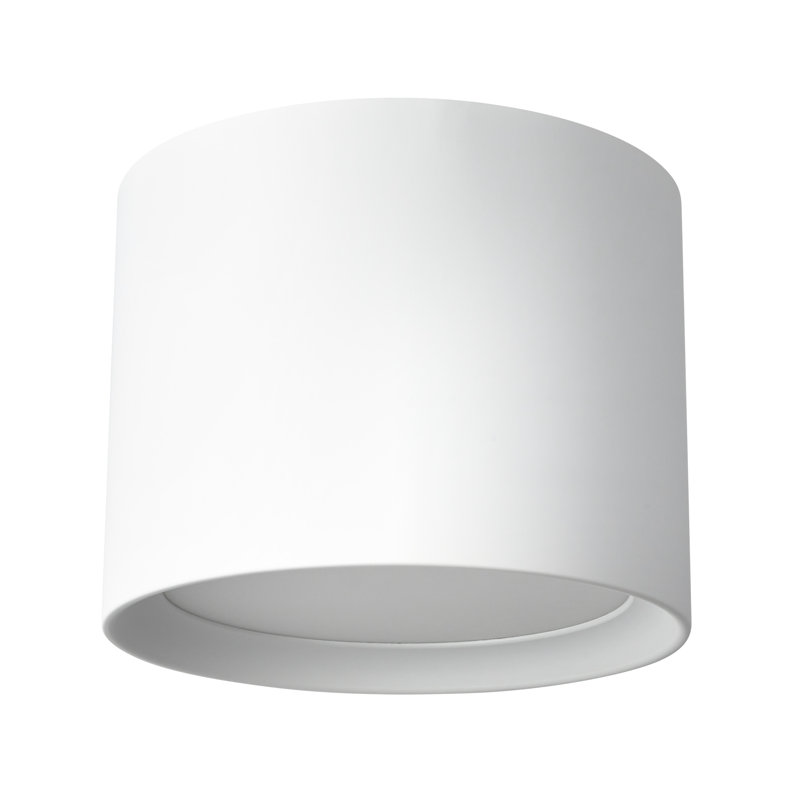 Uma 9-in Black dimmable LED Semi-Flush Mount, White