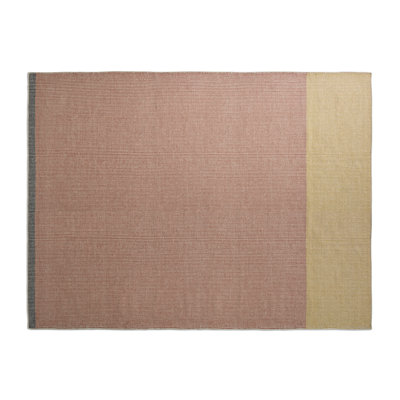 Bousta Wool Striped Area Rug in Orange/Yellow/Gray