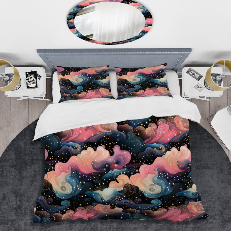 Celestial Dreams Galaxy Pattern III Duvet Cover, Twin Duvet Cover + 1 Standard Sham