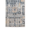 Tapis bleu / ivoire Palmea-343232965