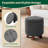 Upholstered Storage Ottoman Bench Button Tufted Round Ottoman Footrest Stool for Living Room Bedroom-698055355