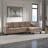 Modern Square Arm Sofa with Ottoman