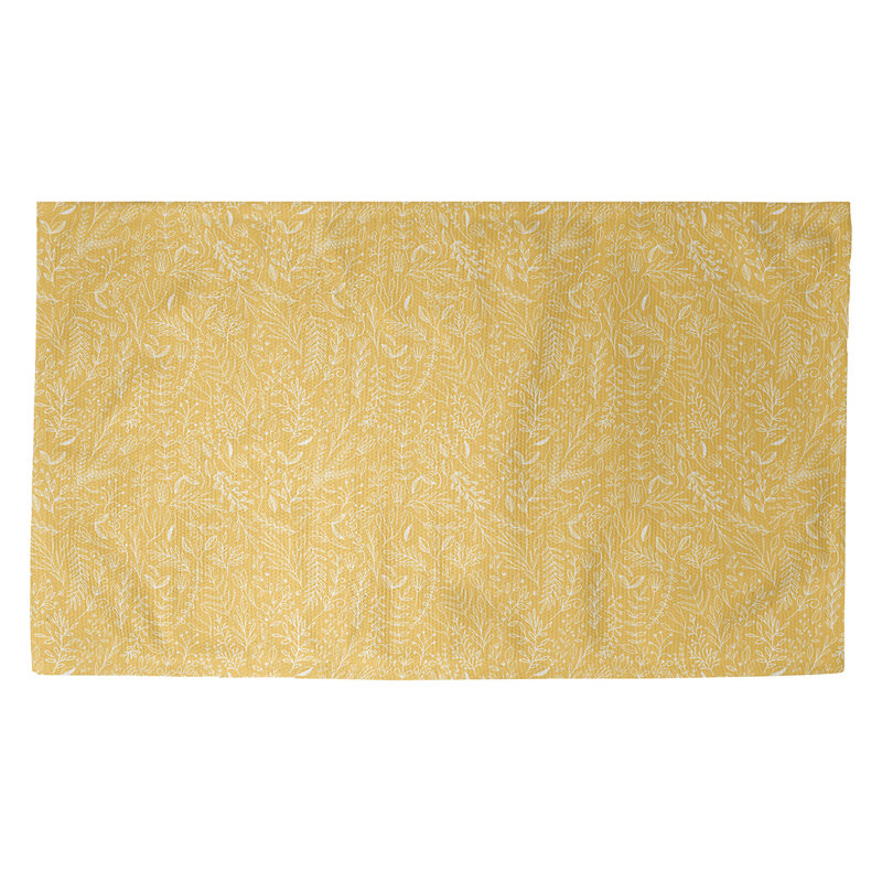 Tapis jaune/blanc floral ditsy Avicia, Rectangle 2 pi x 3 pi 4 po