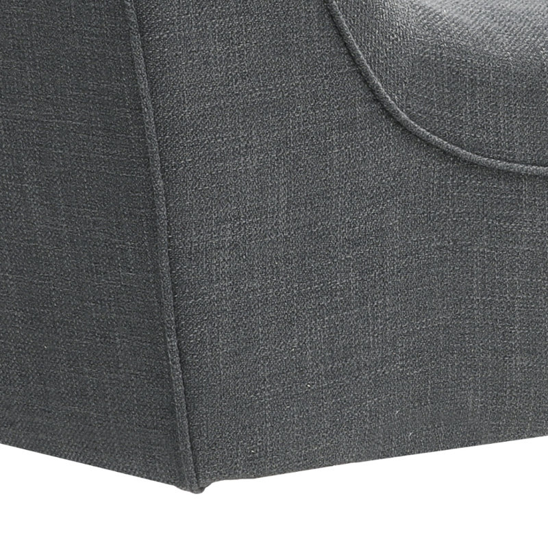 Evelina Chenille Upholstered Bench, Grey
