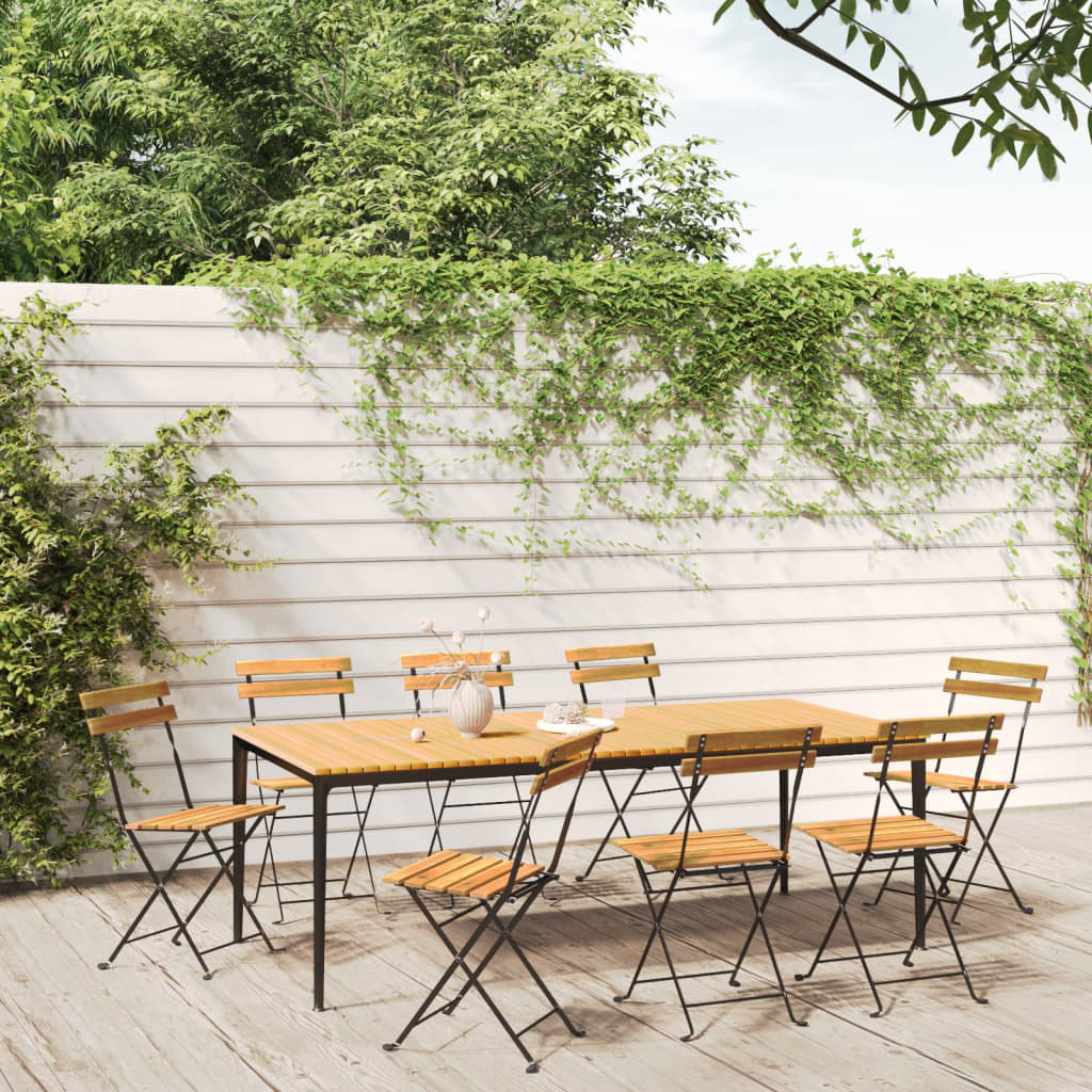 Inbox Zero 8 Piece Patio Folding Chair Set | Wayfair.co.uk