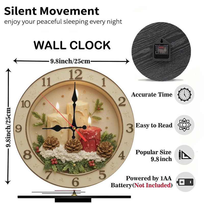 Christmas-Clock-With-Lit-Advent-Candles