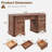 59” Executive Office Desk With Storage,Wood Home Office Computer Desk With Charging Station,File Drawers And Storage Cabinet-501444269