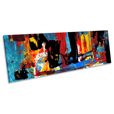 Abstract Paint Modern Panoramic - Wrapped Canvas Panoramic Painting