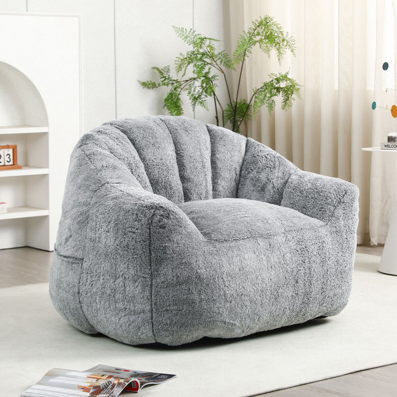 Gwyneth Sofa Chair with High-Density Foam for Living Room,Bedroom Reading, Gray, Gray Velvet