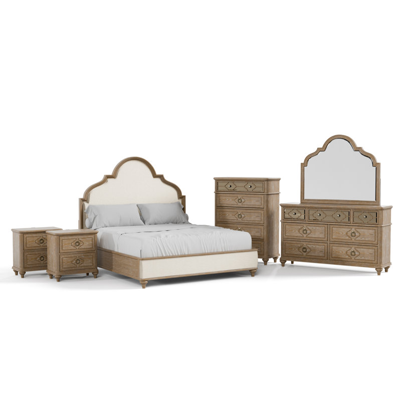 Ensemble de chambre à coucher 6 pièces Cashawn, Très grand