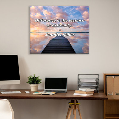 Artsy Quote "Difference is the essence of extremity." By Jennifer Miller Gallery Wrapped Canvas