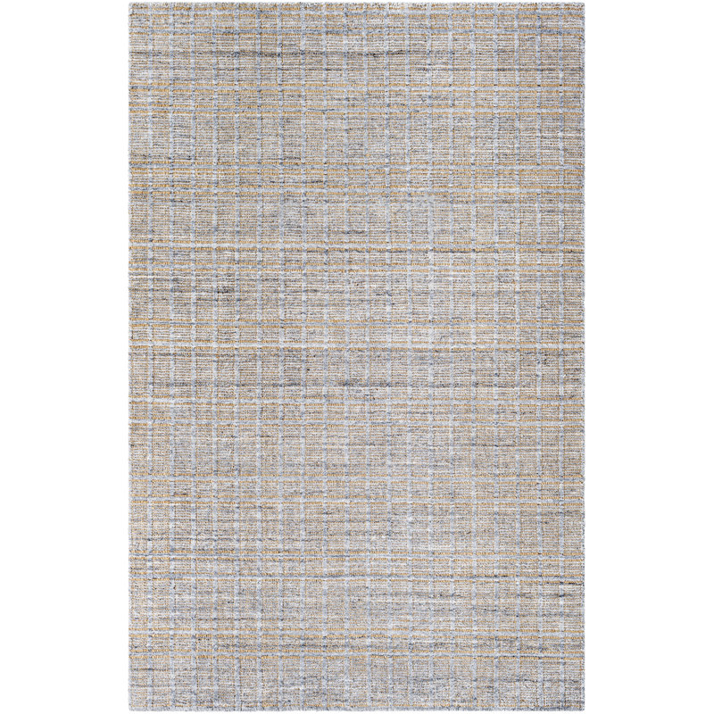 Shivan Hand Tufted Plaid Area Rug, Rectangle 5' x 7'6"