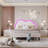 LandoverTwin Upholstered Platform Bed with LED Cloud-Shaped Headboard, Cream-2054887755-2054887757