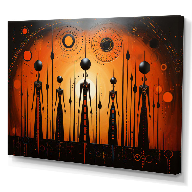 «African Tribal Rhythms V», reproduction d'art sur toile, H 16 po x l 32 po x P 1 po, Toile tendue