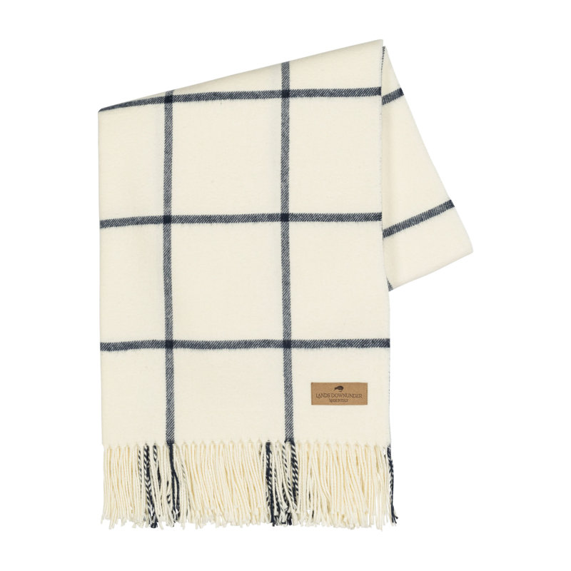 Lexington Plaid Throw, Navy
