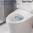 Smart Elongated Toilet With Foot Kick Sensor Flush, Night Light, Heated Seat, One Piece Toilet, No Bidet