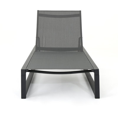 Chaise longue d'extérieur, chaise à structure en métal