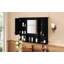 Armoire à pharmacie murale avec miroir et tablettes ouvertes, solution de rangement moderne et fonctionnelle-1517944119
