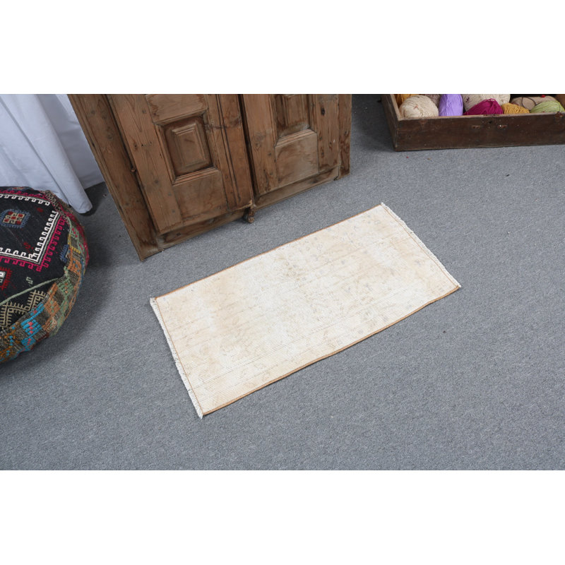 Tapis turc exquis rétro avec motifs à motifs anciens