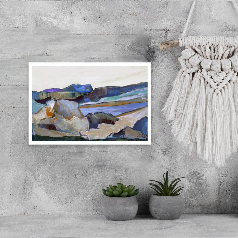 Art contemporain contemporain, paysage contemporain abstrait, H 18 po x l 12 po