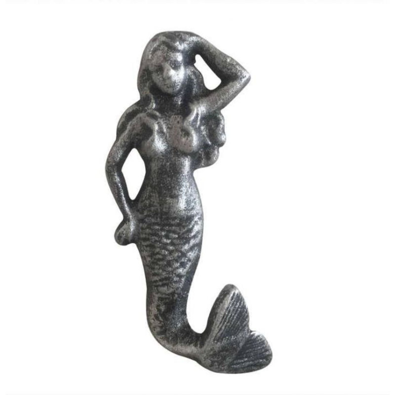 Crochet mural Burdine Mermaid, Argent antique