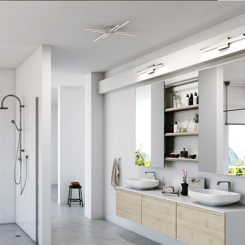 Peoa Dimmable LED Bath Bar, Satin Nickel