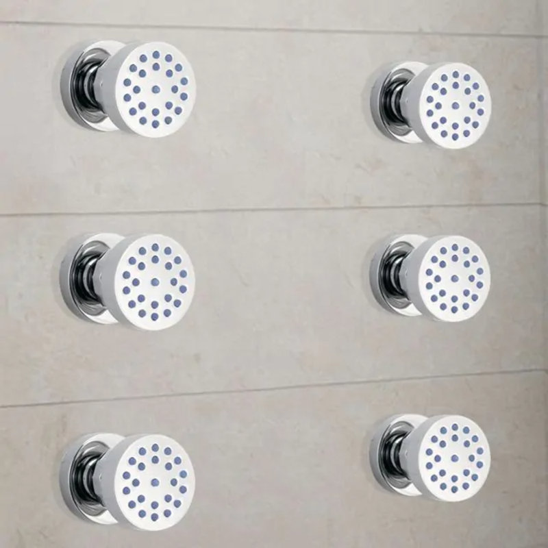 Douche de pluie bronze huilé avec douchette thermostatique et fixation murale