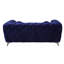 Causeuse en velours bleu