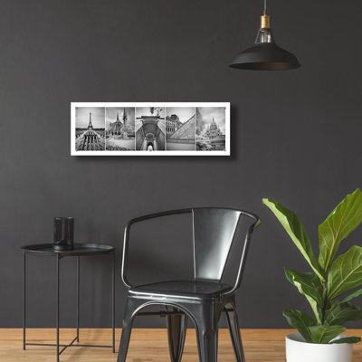 «Paris Montage» par Monte Nagler, art mural en verre acrylique, 36 po x 12 po