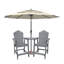 Ensemble de 3 chaises Adirondack de haute taille avec tabourets de bar d'extérieur Albany Albany-481588519
