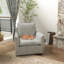 Fauteuil demi-tonneau pivotant moderne à rayures douces 29,7 po avec coussin amovible-1786467229