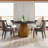 Round Marble Dining Table With Artificial Stone Turntable(Dining Table Only)-552100490-543413898