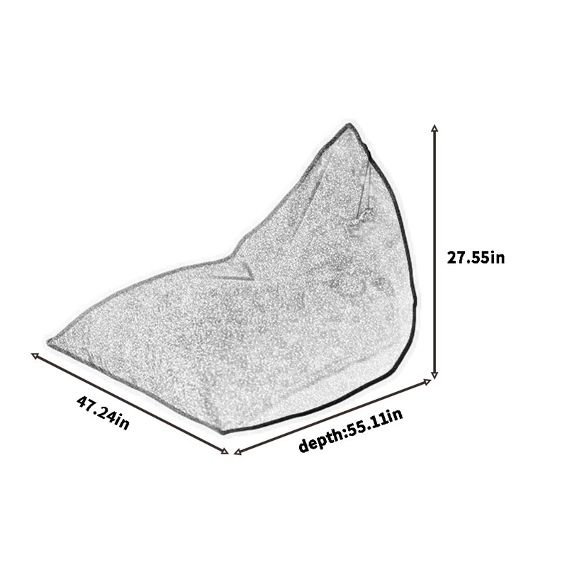 Retro and minimalist triangular bean bag sofa