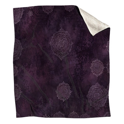 Purple Ornamental Motif Blankets