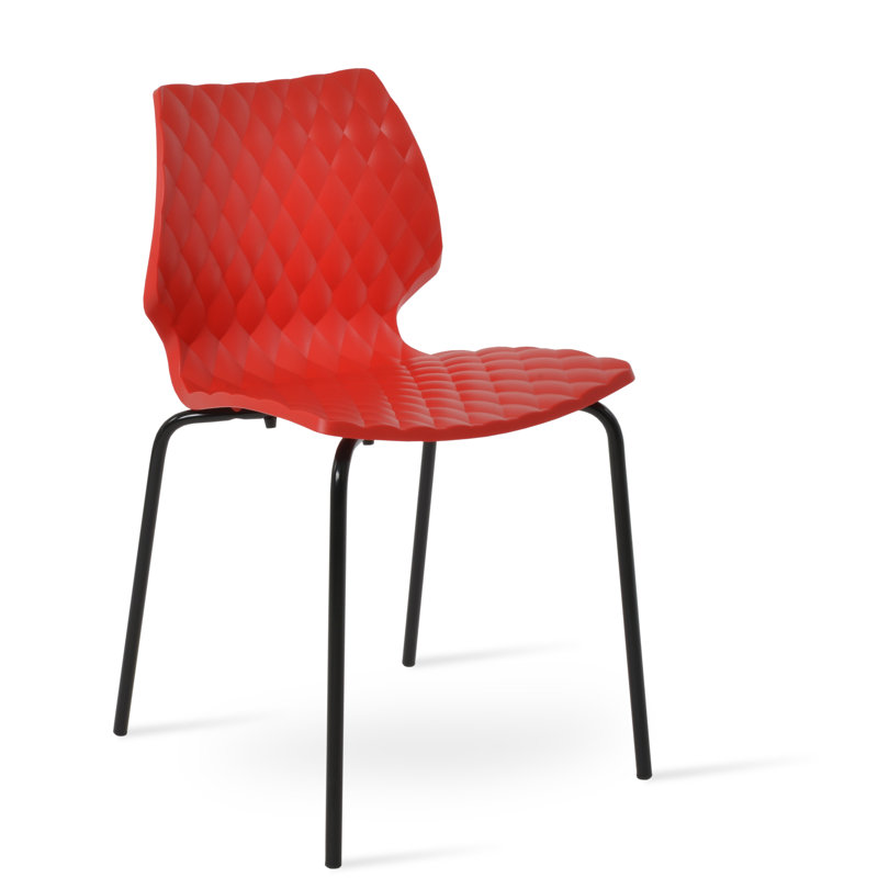 Chaise d'appoint UNI, Rouge, Noir