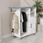 Chariot à repasser avec planche à repasser roulante, armoire à repasser polyvalente avec roues, solution de repassage compacte