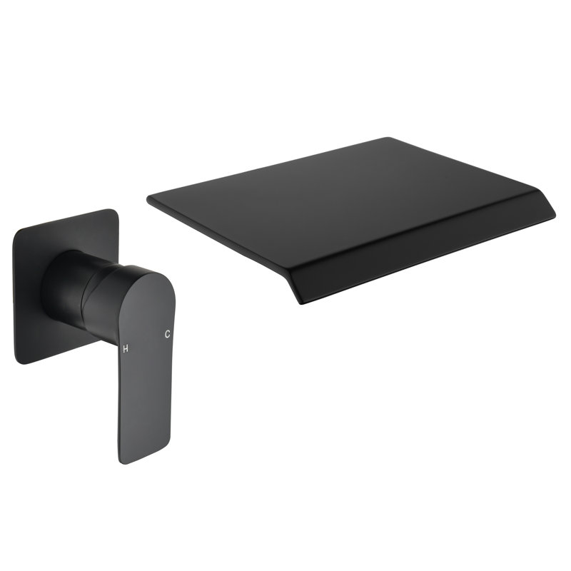 Wall Mounted Optional Single-handle Bathroom Faucet, Matte Black