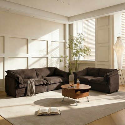 Vintage 2-piece Living Room Set With Hidden Storage