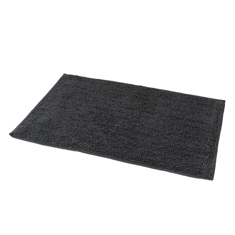 Andorra Non-Slip Bath Rug, Charcoal