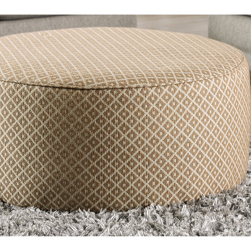 Or et gris Lin - revêtu de tissu d'ameublement transitionnel, 39 po x 39 po, 18 po de hauteur, base en bois massif avec revêtement et garniture, large, hauteur, mousse