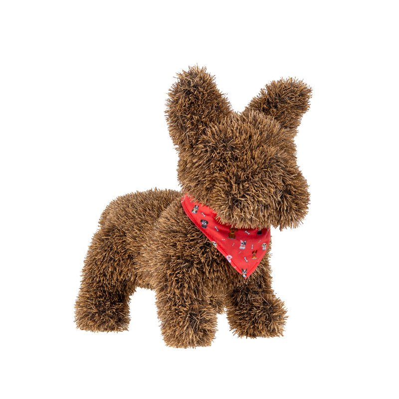 Gazon topiaire 14 po chien français brun