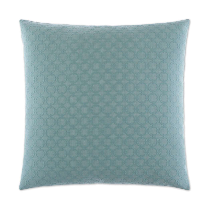 Full Circle Pillow Cover & Insert, Aqua Geometric, Square 20"