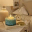 Decorative Scented Candle with Lid for Living Room Decor - Modern Glass Candle for Coffee Table, Bookshelf, or Bedroom - 7"-1514327570