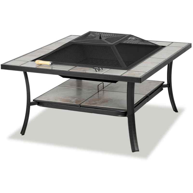 Mcchesney Square Steel Smokeless Fire Pit Table