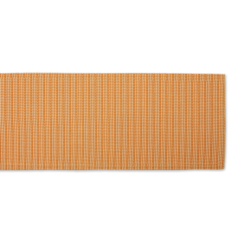 Pinard Gingham 100% Cotton Table Runner, Pumpkin Spice, 108" x 14"