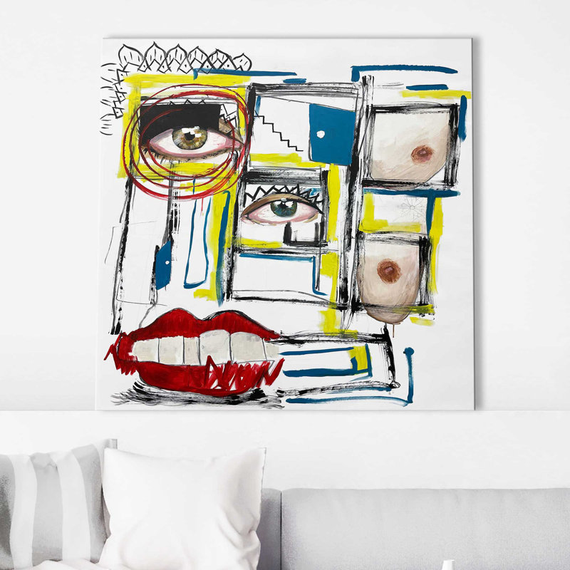 Broken (Square) par Cassie Studios - Peinture, Toile tendue, H 18 po x l 18 po x P 1 po